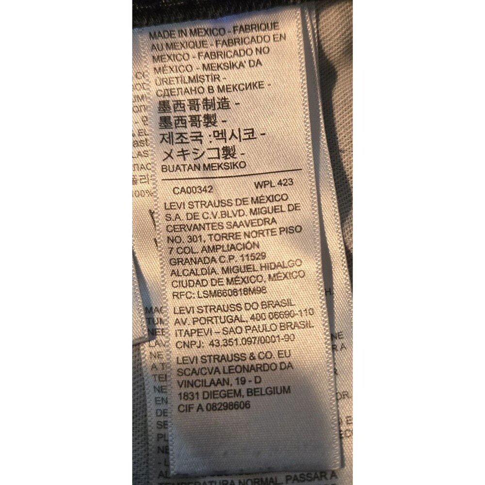 Levis 559 Mens Jeans 38x30 Black Relaxed Straight Fit Denim Pants Classic Work - Picture 9 of 12